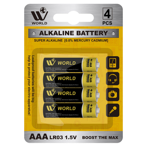 Alkaline AAA Battery Cells - 4 Pcs | WBM WORLD